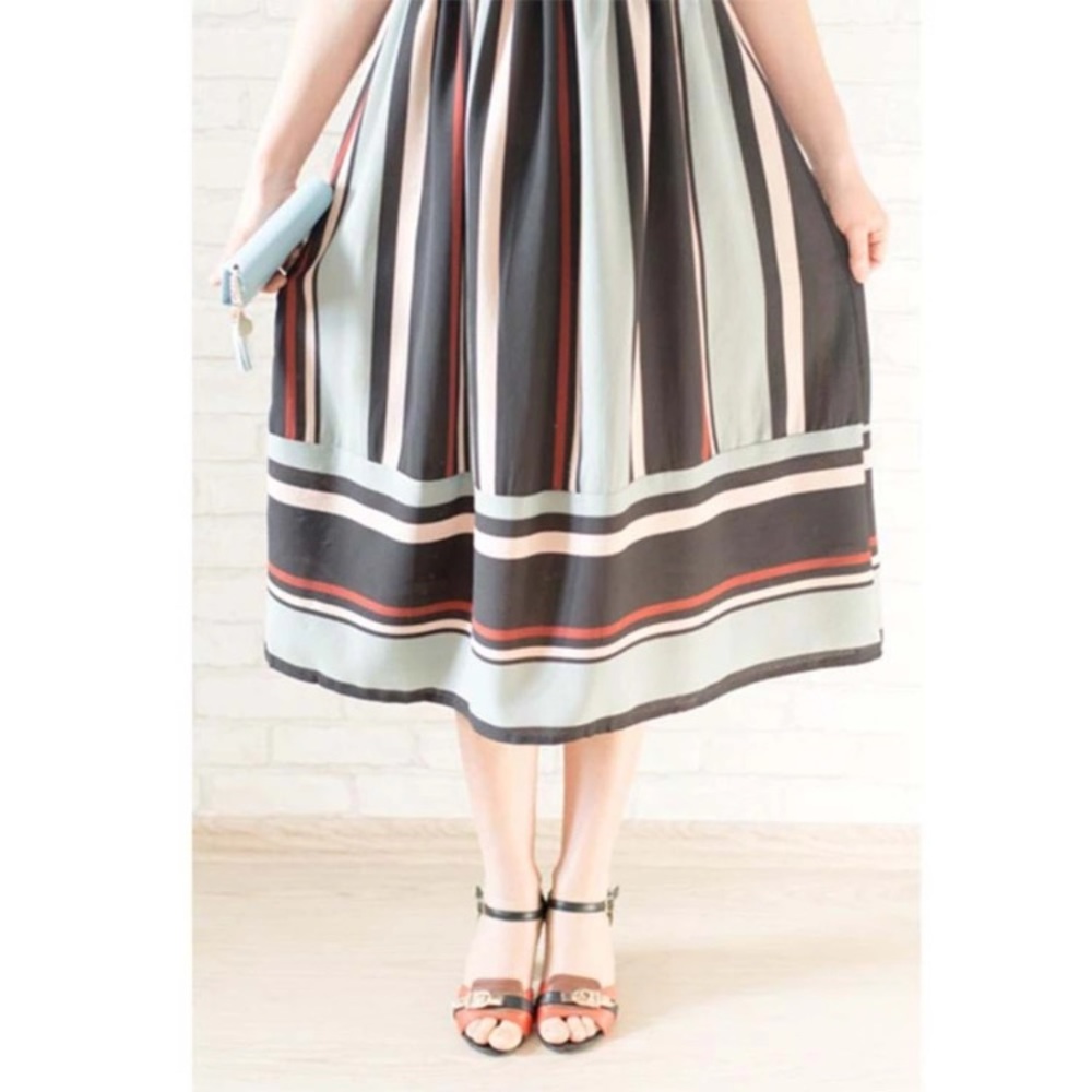 5⭐️Fave! The Emerald Striped Midi Dress - Picture 3 of 7